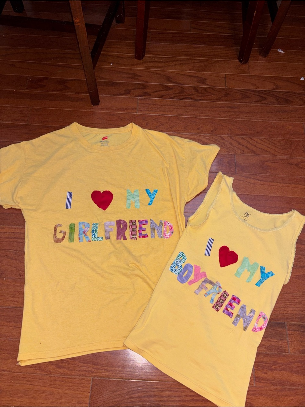 BUNDLE Handmade Bf/Gf Yellow Shirts